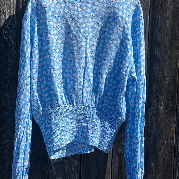 Abercrombie & Fitch flowers printed cropped blouse - Picture 7 of 9